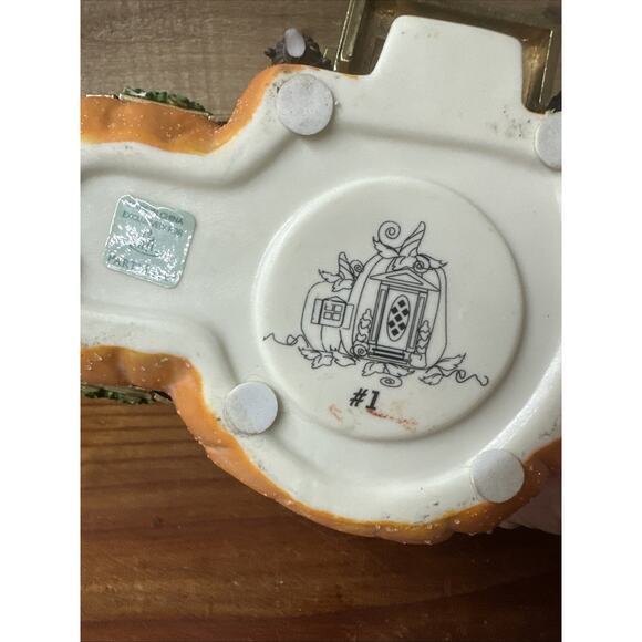 Partylite Pumpkin Cottage #1 Tealight Candle Holder Fall Harvest Ceramic - Picture 6 of 6